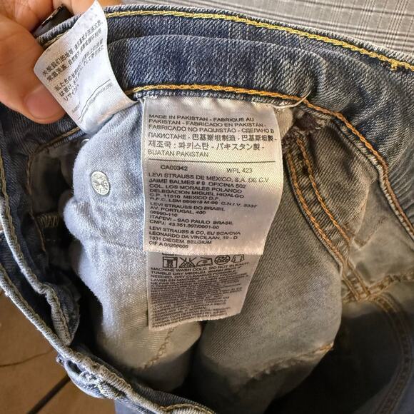 Levi's 522 Men's Jeans Light Blue Wash 30x32 Denim Stretch - Picture 7 of 8